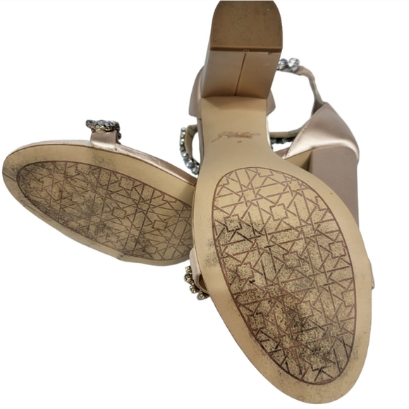 Jewel Badgley Mischka Mayra Evening Sandals Champagne - Picture 7 of 8